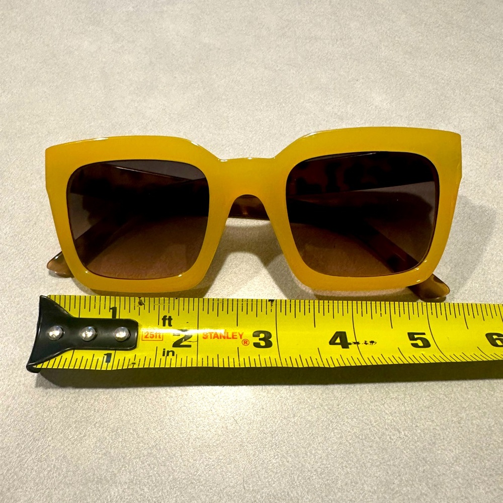 Sunglasses Images Premium Eyewear, Yellow Rimmed, Cheetah detail. - Picture 5 of 5